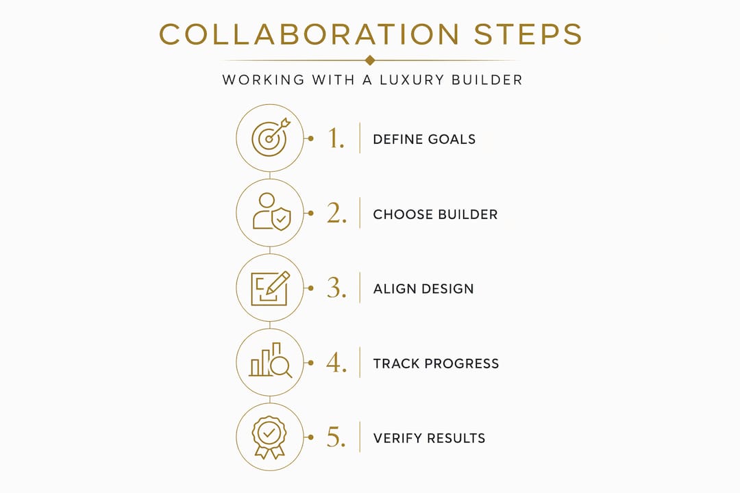 Infographic visualizing step-by-step collaboration process