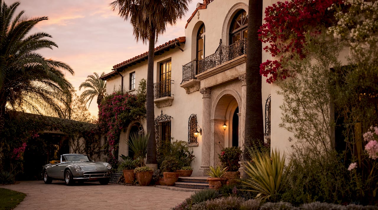 Mediterranean Revival luxury home exterior